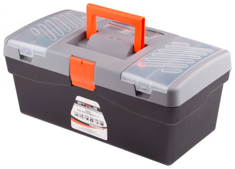 Изображение товара Ящик для инструмента Stels 90704 17 дюймов пластиковый с отделениями
