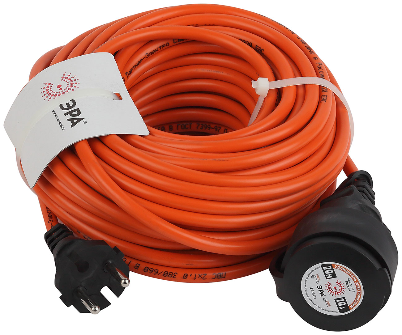 Изображение товара Удлинитель силовой в бухте ЭРА UPx-1-2x1-20m-IP44 1 розетка 20м IP44