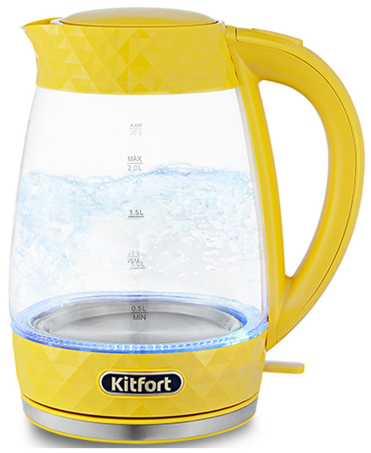 Чайник электрический Kitfort КТ-6123-5 желтый чайник kitfort кт 6123 2 2l