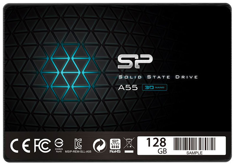 Изображение товара Накопитель SSD Silicon Power Ace A55 128 Гб SATA III 2.5 дюйма надежный и быстрый