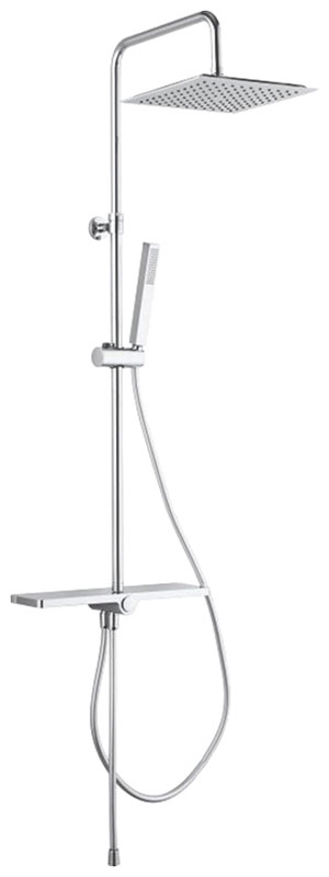 Изображение товара Душевая стойка Aquanet Pragmatic S AF430-70-S-C с полочкой хром