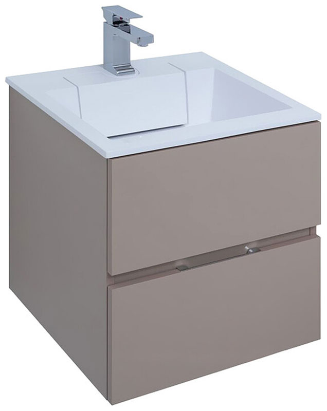 Изображение товара Тумба под раковину Aquanet Алвита 48 капучино бежевый современная мебель для ванной