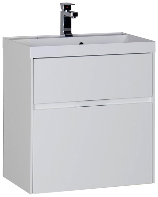 

Тумба под раковину Aquanet Латина 60 (2 ящика) белый (00179934)