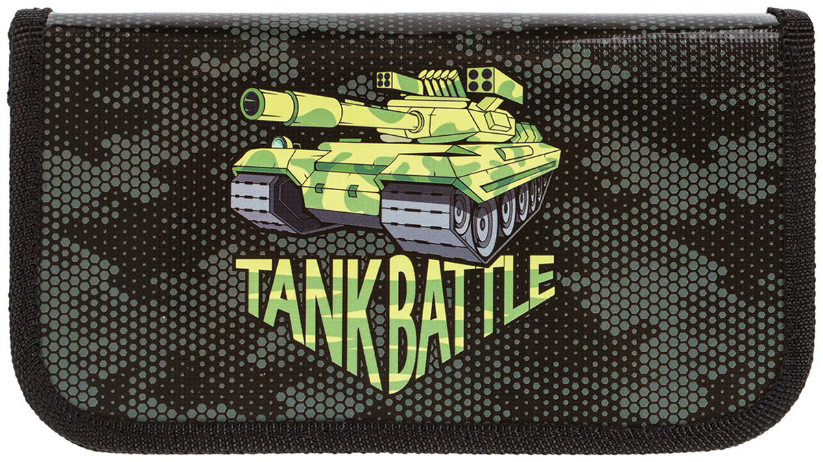 Изображение товара Пенал Пифагор ламинированный картон, 19х11 см, "Tank", 270170