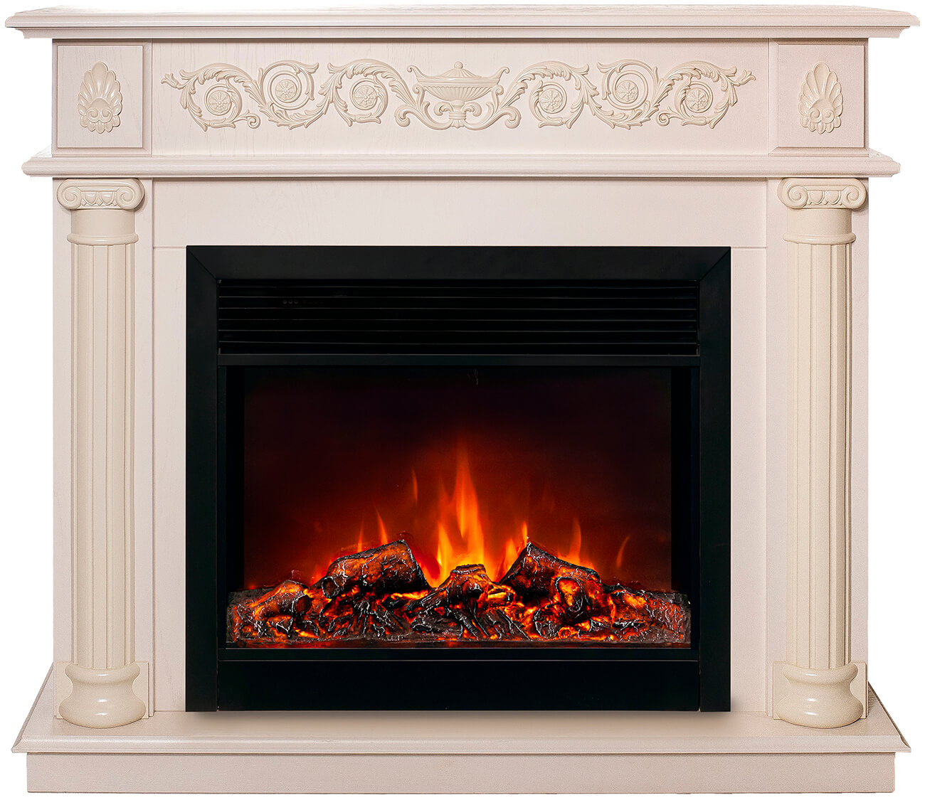 Изображение товара Электрокаминокомплект Realflame ATTICA 25'5/26 WT MOONBLAZE LUX BL освежающий дизайн в стиле античн