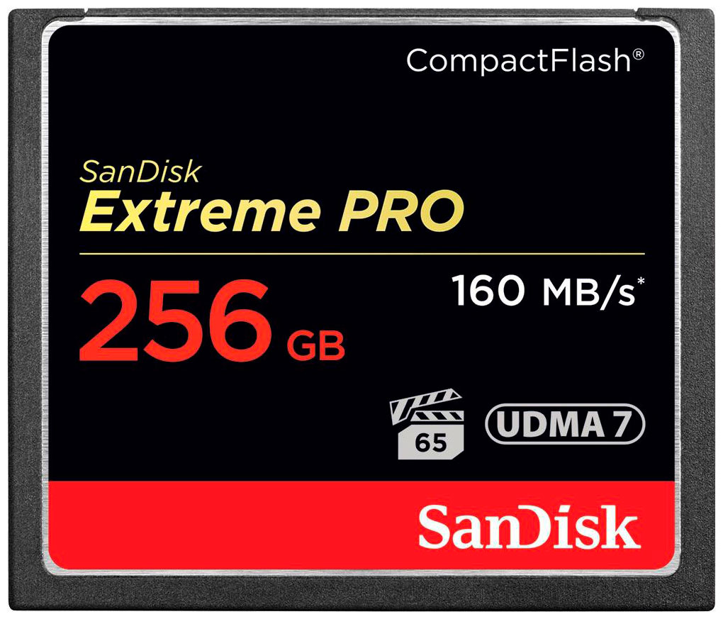Изображение товара Карта памяти Sandisk Extreme PRO [CF Другой для CF) 256 Gb 160 Mb/s]