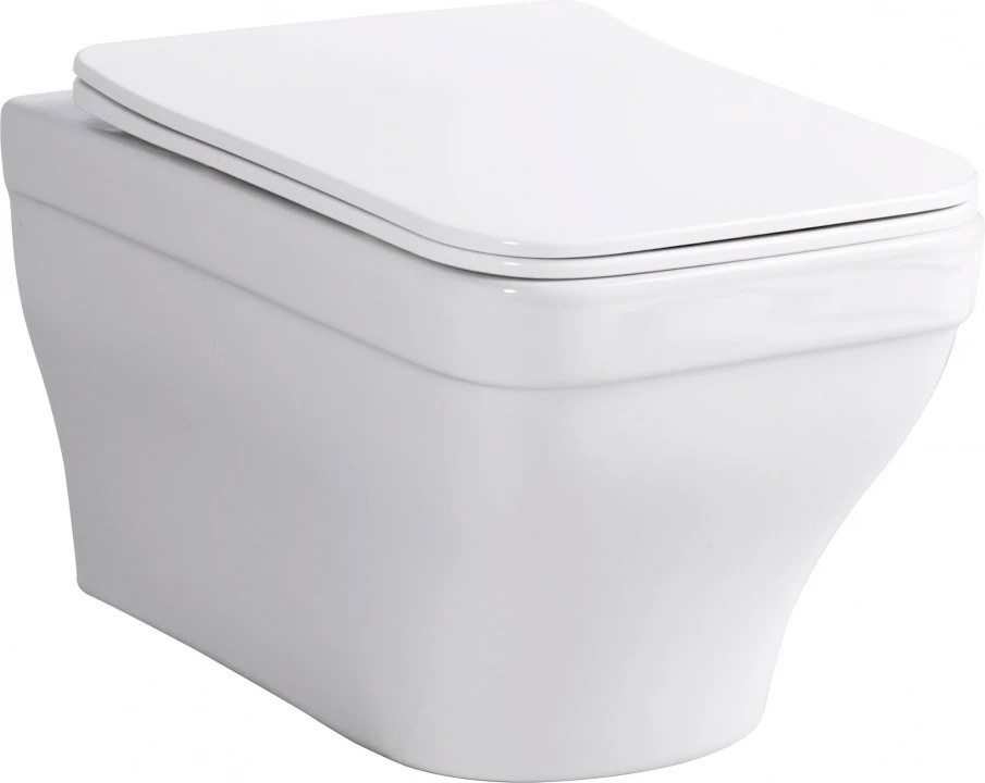 Изображение товара Подвесной унитаз Aquanet Elegant Rimless Soft Close белый с каскадным смывом
