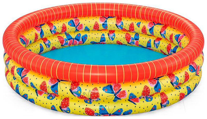 

Бассейн надувной детский BestWay Beautiful Butterfly 51202 168x38 см, Разноцветный
