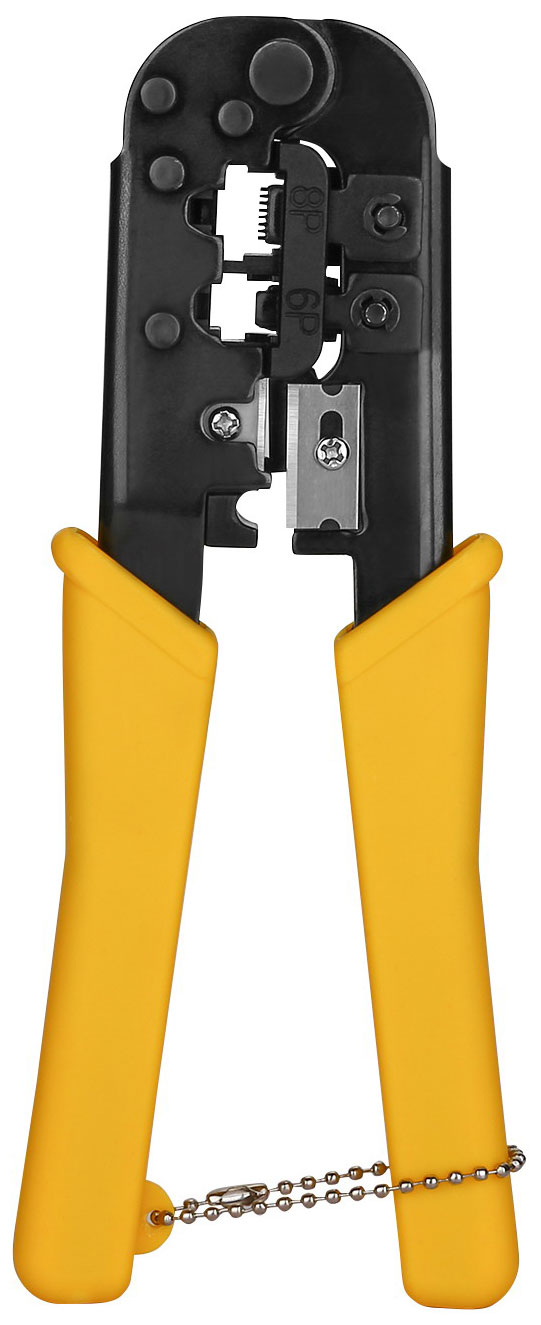 кримпер ht 210c клещи для обжима витой пары rj 45 8p8c Обжимной инструмент для витой пары RJ45 (кримпер) Deko DKCT01 062-2222