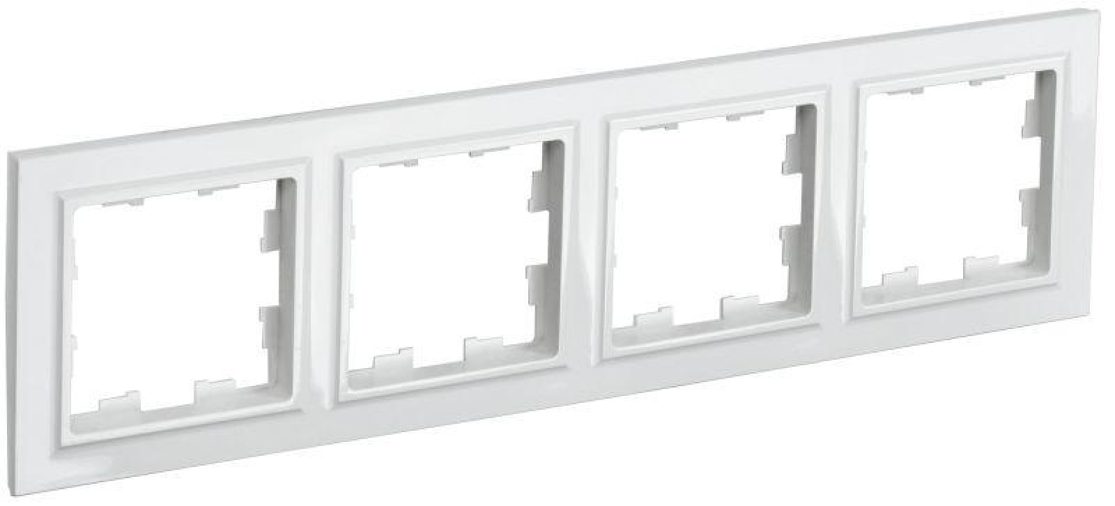 Изображение товара Рамка декоративная для электроустановочных изделий BRITE IEK 4 места белая