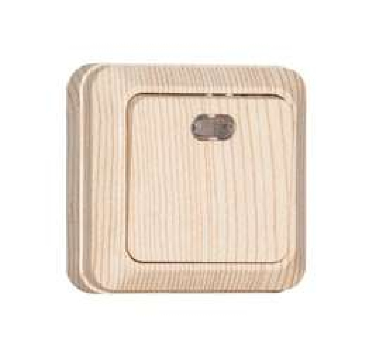 Изображение товара Выключатели, переключатели, диммеры Универсал Переключатель проходной 1-кл. ОП Олимп 10А IP20 с подсветкой сосна UNIVersal