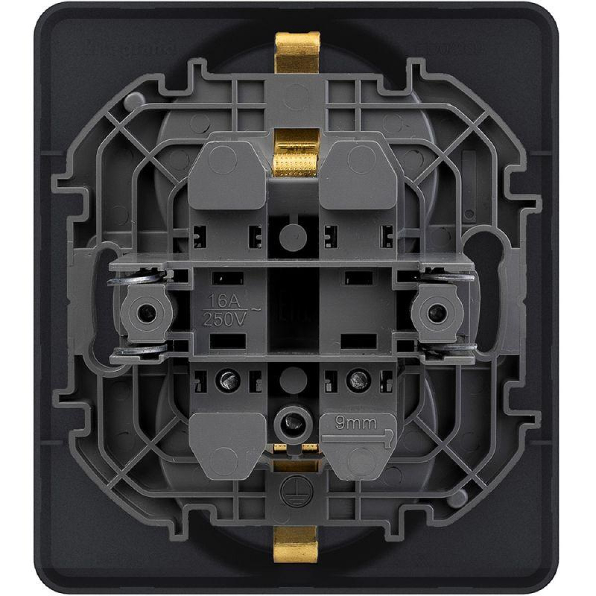 Изображение товара Розетка Inspiria 16А 250В с 2 гнездами встраиваемая антрацит Legrand