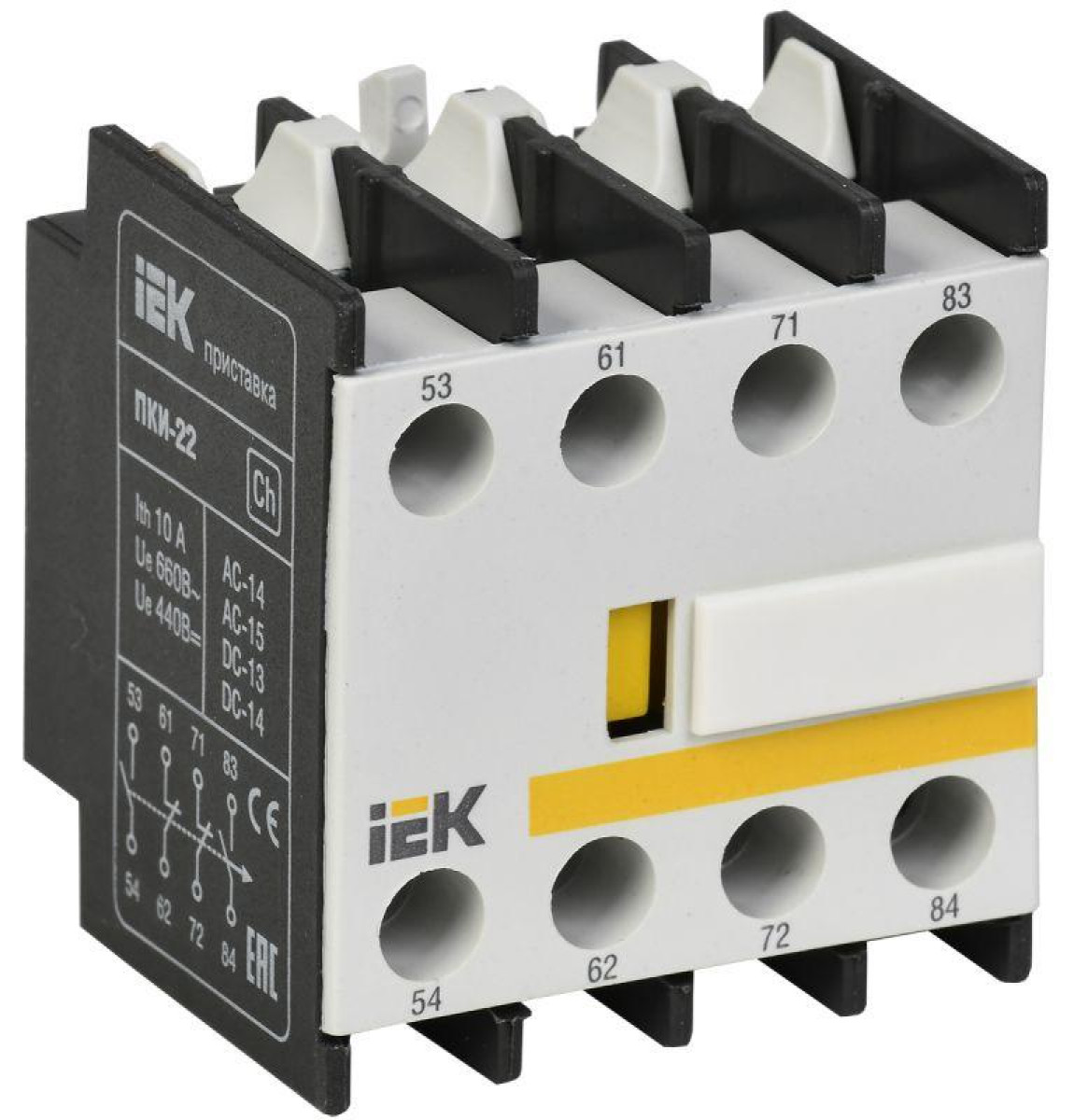 Изображение товара Контактная приставка IEK ПКИ-22 доп. контакты 2з+2р