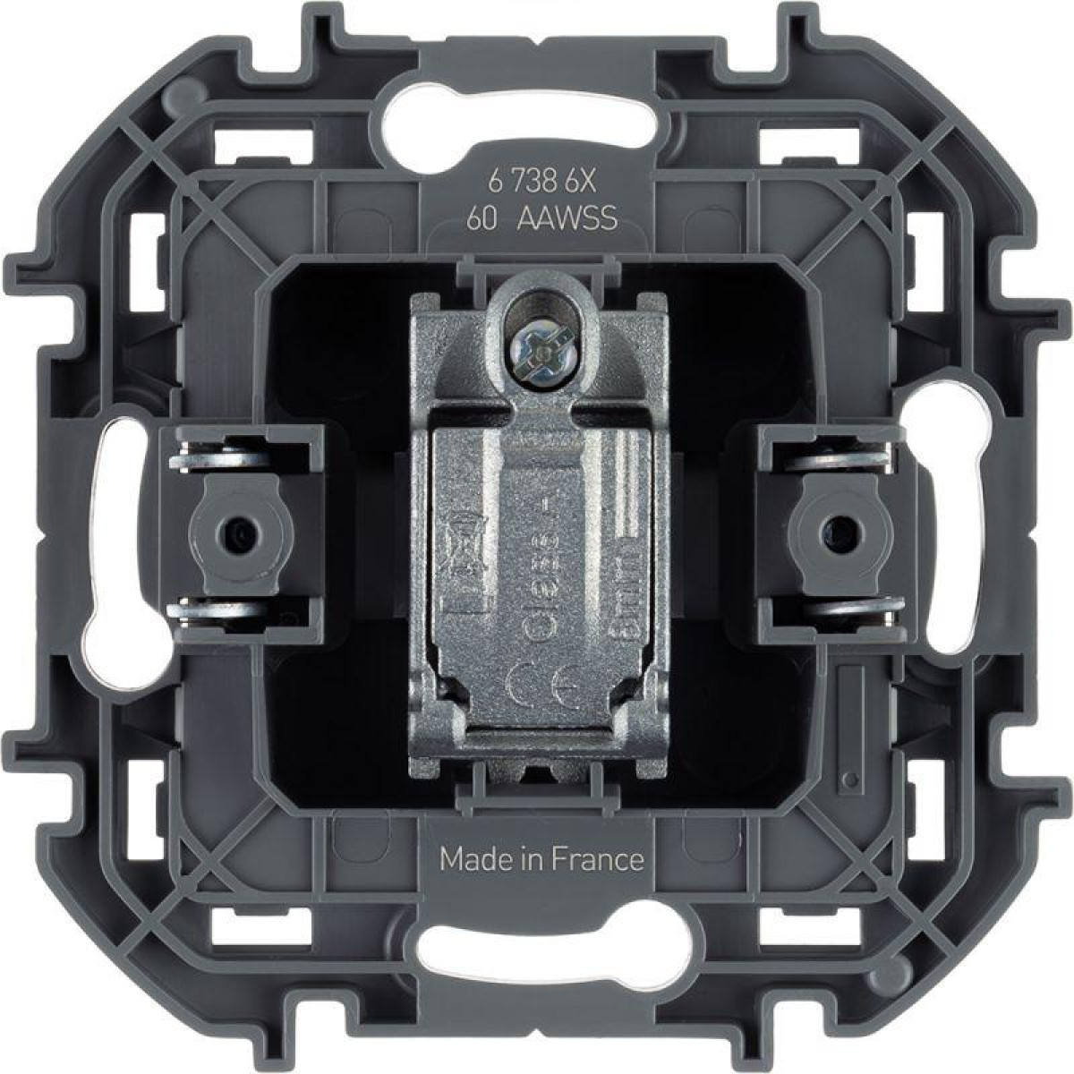 Изображение товара Телевизионная проходная розетка Inspiria Legrand алюминий скрытая установка