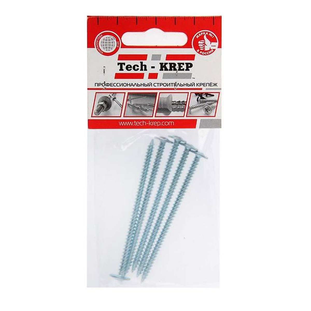 Изображение товара Изделия для электромонтажа Tech-KREP Саморез для тонкого метал. листа со сверлом 4.2х16 (уп.16шт) пакет Tech-Krep