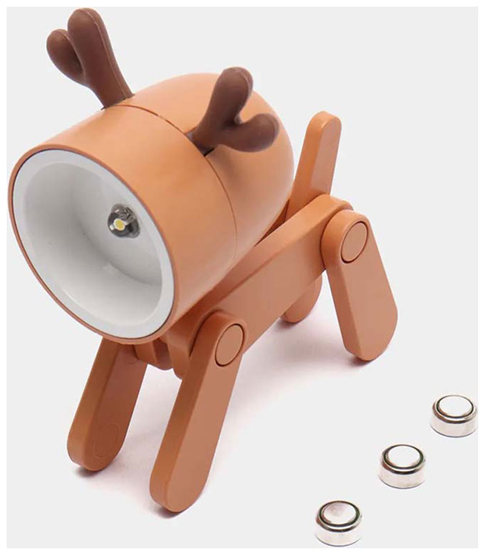 Светильник ночник Lats на батарейках игрушка робот олень
