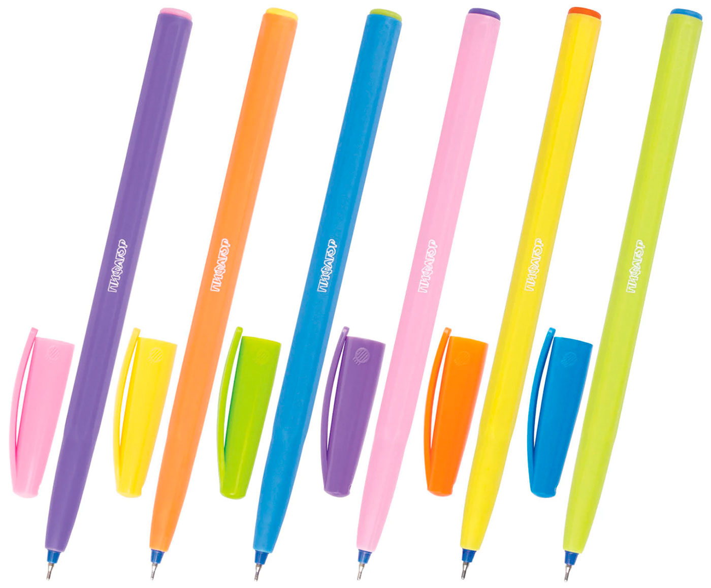 

Ручка шариковая Пифагор синяя, КОМПЛЕКТ 48 штук, корпус, ассорти, (880175), Разноцветный