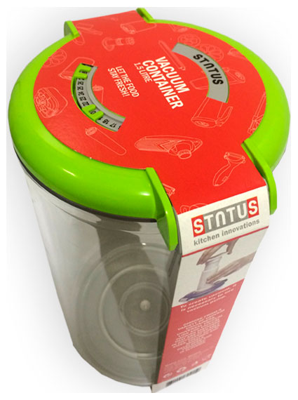 Изображение товара Контейнер для вакуумирования Status VAC-RD-15 Green Изображение товара Контейнер для вакуумирования Status VAC-RD-15 Green