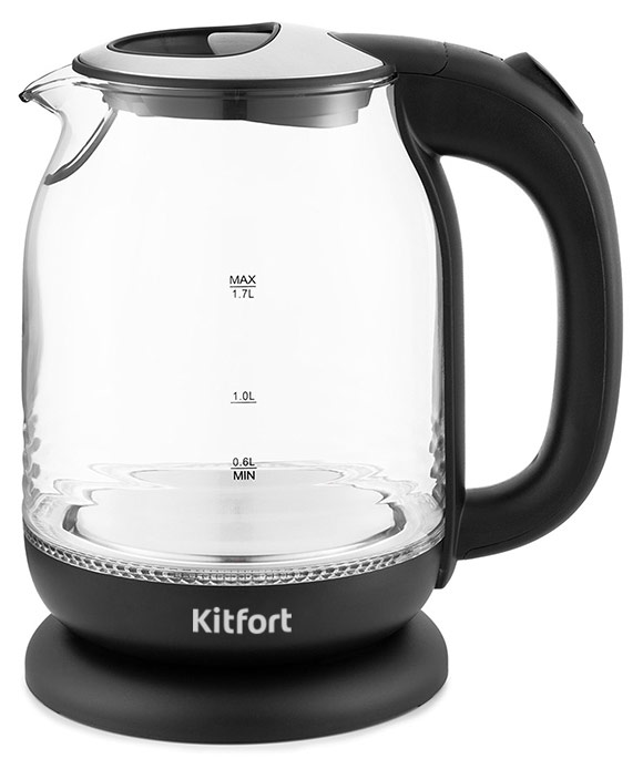 Чайник электрический Kitfort KT-654-6, чёрный чайник электрический kitfort kt 625 6 чёрный