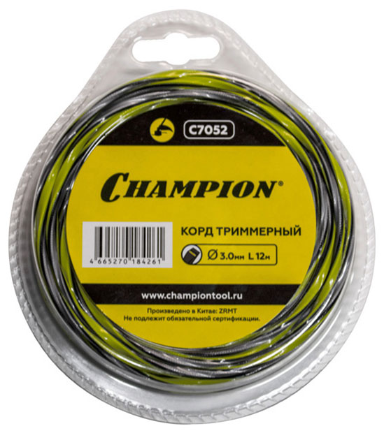 Изображение товара Корд триммерный Champion Tornado 3мм 12м витой квадрат
