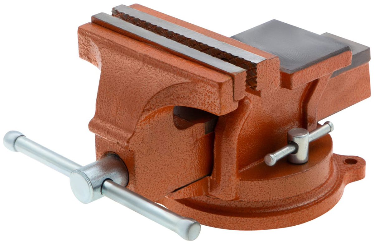 Изображение товара Поворотные слесарные тиски Sparta 186255 ширина губок 125 мм