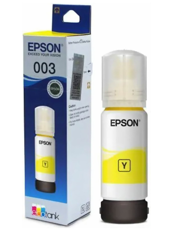 Чернила Epson C13T00V498 для СНПЧ EPSON L3210/L3216/L3218, желтые, ОРИГИНАЛЬНЫЕ