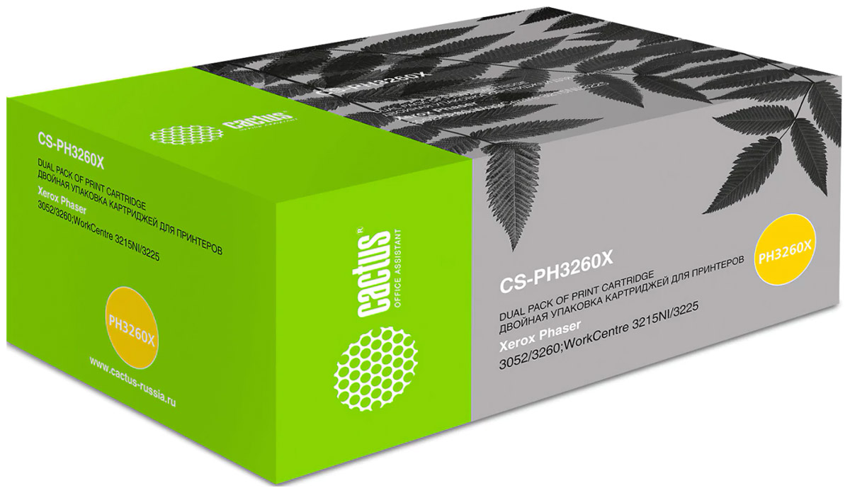 Изображение товара Тонер-картридж Cactus для XEROX Phaser 3052 / 3052NI / 3260, ресурс 6000 страниц (CS-PH3260X)
