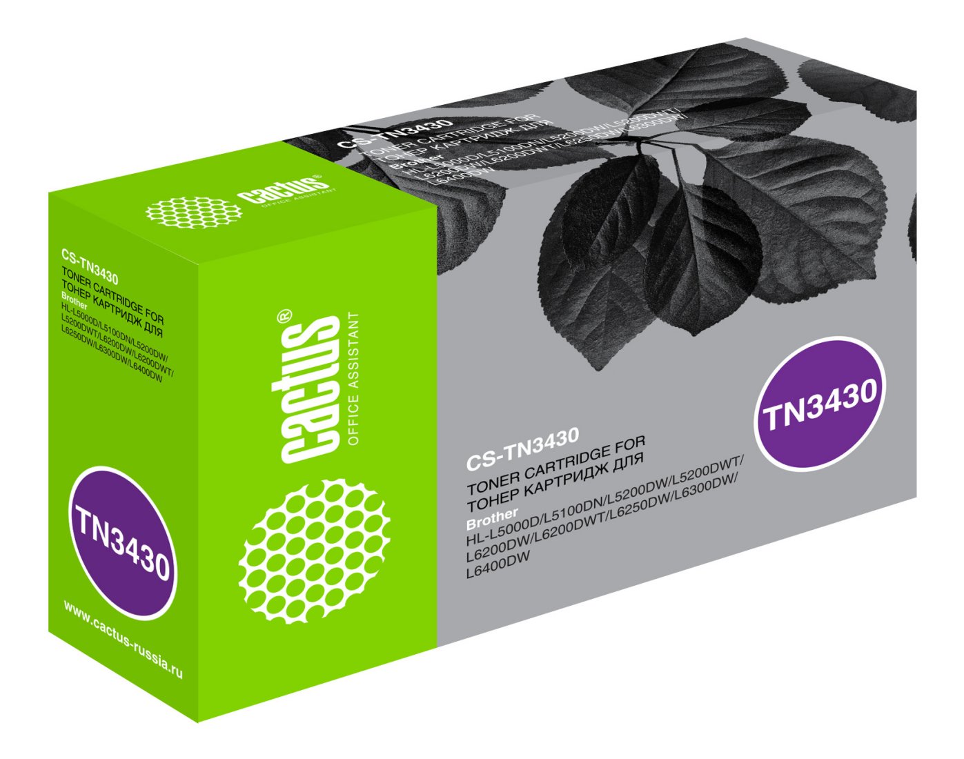 Изображение товара Картридж лазерный Cactus CS-TN3430 черный для Brother HL L5000/5100/5200