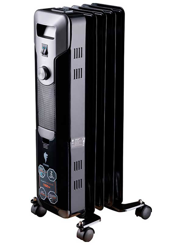 Изображение товара Радиатор масляный Leonord LE-1905, 5 секций, 1кВт (105816)