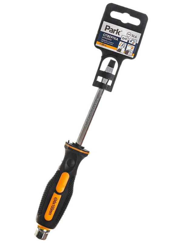 Изображение товара Ударная шлицевая отвертка SL6 с шестигранником для гаечного ключа 100 мм