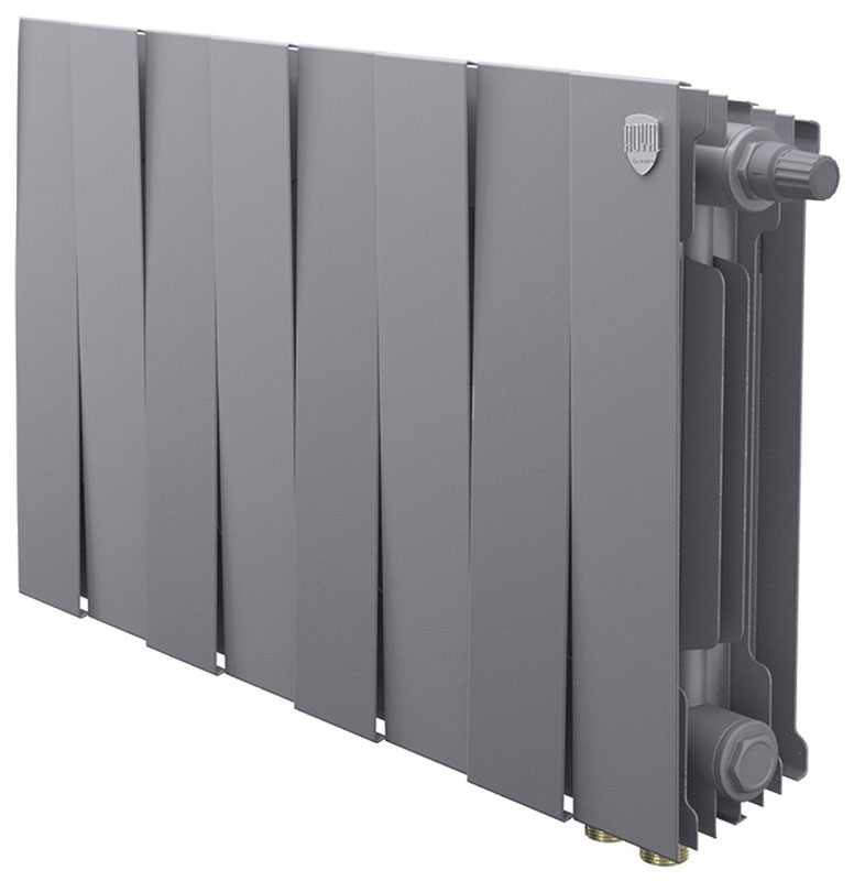 

Радиатор Royal Thermo PianoForte 300 Silver Satin VDR80 - 8 секций, Серебристый