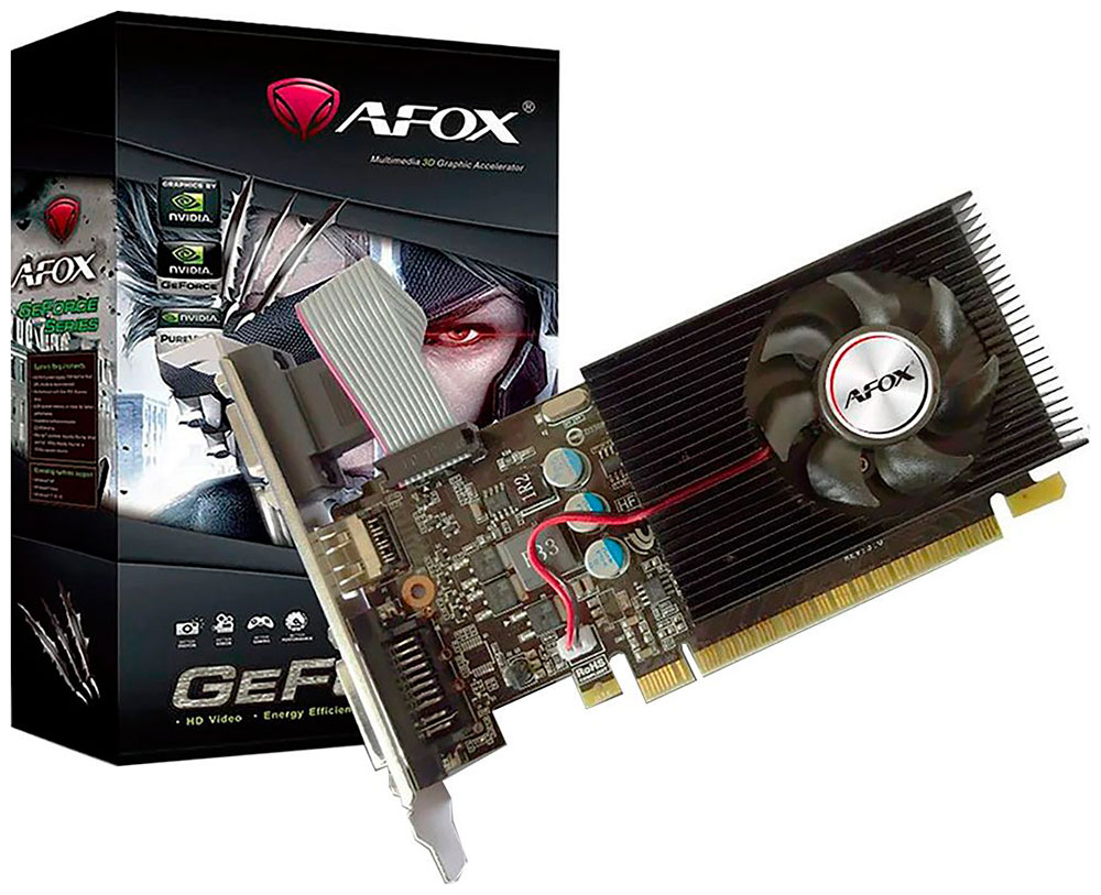 

Видеокарта Afox GT 730 2GB GDDR3 (AF730-2048D3L6), Черный