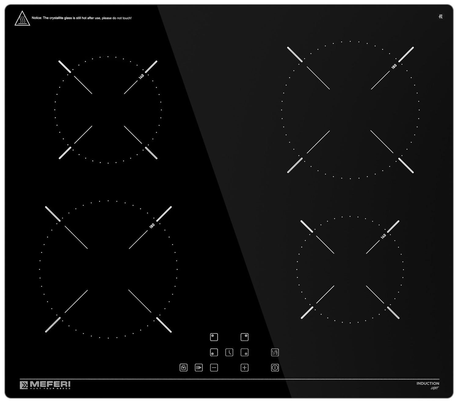

Электрическая варочная панель Meferi MIH604BK LIGHT, Черный
