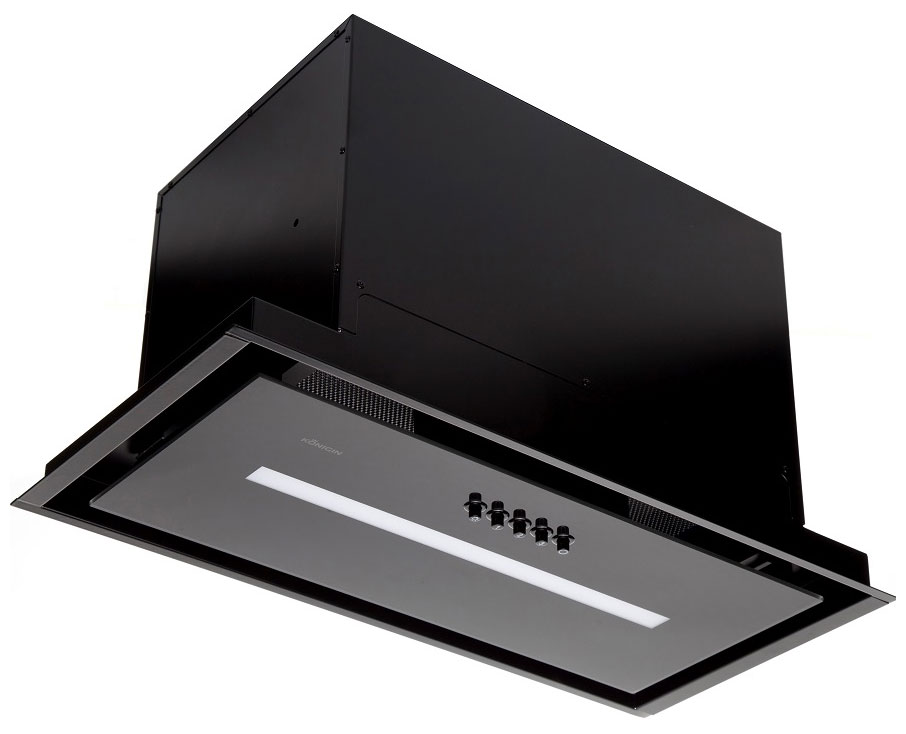 Изображение товара Вытяжка кухонная Konigin Extra Black 60 с бесшумным мотором и стеклянным дизайном