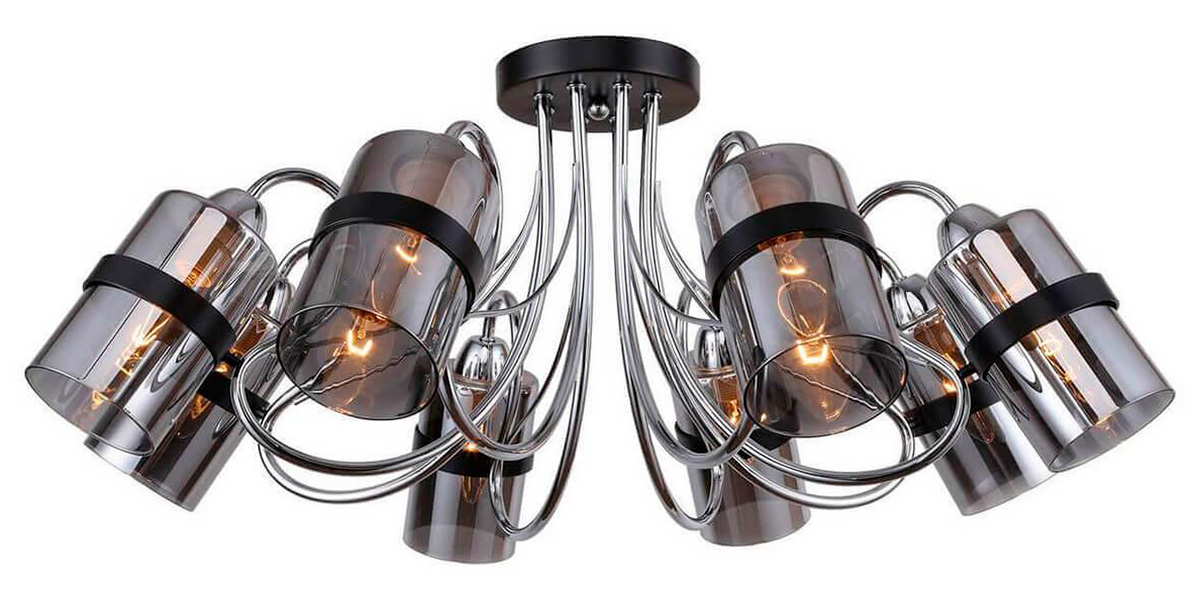 Изображение товара Люстра потолочная Lussole Cochise GRLSP-8085 8 светодиодных ламп стиль флористика для гостиной