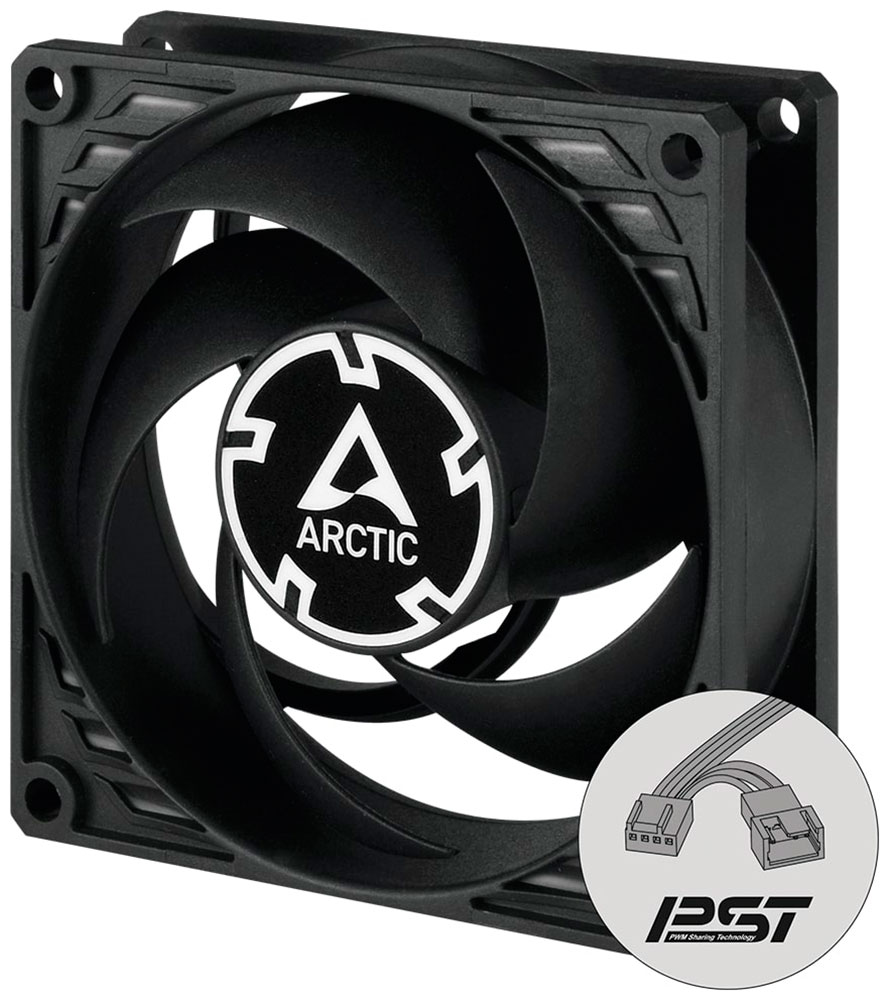 Изображение товара Вентилятор для корпуса Arctic P8 PWM PST CO Black/Black (ACFAN00151A)