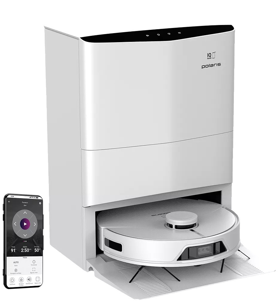 Изображение товара Робот-пылесос Polaris PVCRAC 7750 WIFI IQ Home с картографией и влажной уборкой