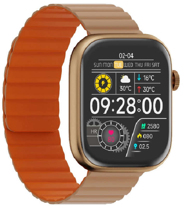 Изображение товара Умные часы iMIKI ST2 Gold+Rose с дисплеем 1.96 дюймов и функциями мониторинга здоровья