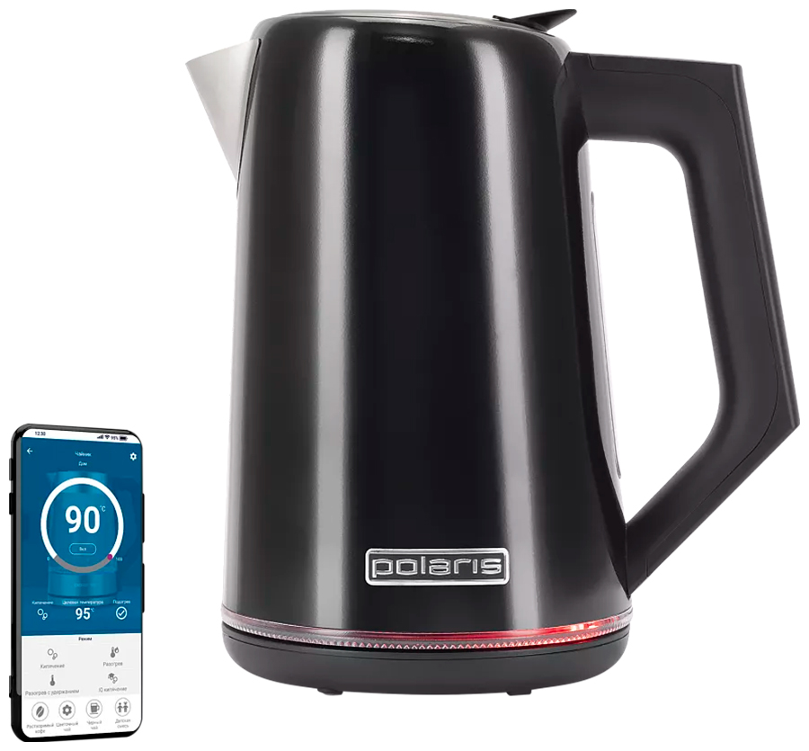 Чайник электрический Polaris PWK 1746 CAD WIFI IQ Home, черный