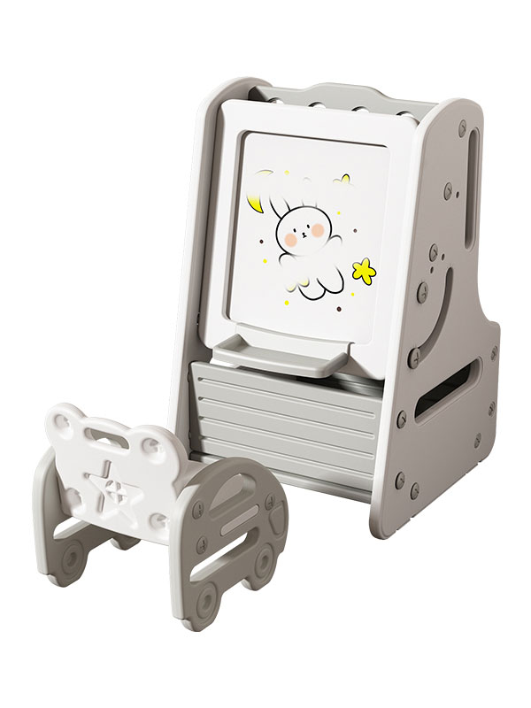 Изображение товара Стол трансформер детский 3 в 1 Unix Kids Grey со стульчиком (PPT3IN1GRY)