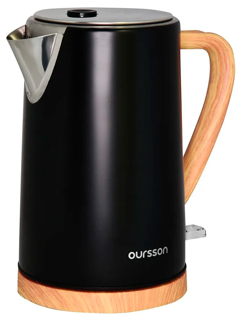 Изображение товара Электрический чайник Oursson KE1754MD/BL черный 1,7 л с фильтром и вращением 360 градусов