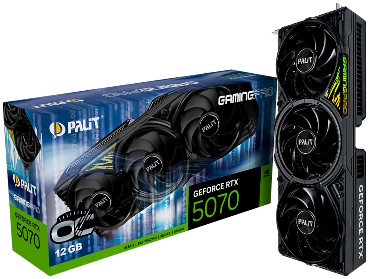 Изображение товара Видеокарта Palit GeForce RTX 5070 GamingPro OC 12Gb (NE75070T19K9-GB2050A)