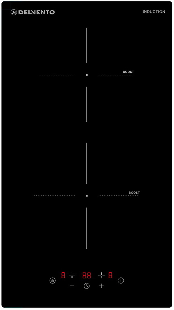 Изображение товара Электрическая варочная панель Delvento V30I72S101 2 индукционных конфорки стеклокерамика