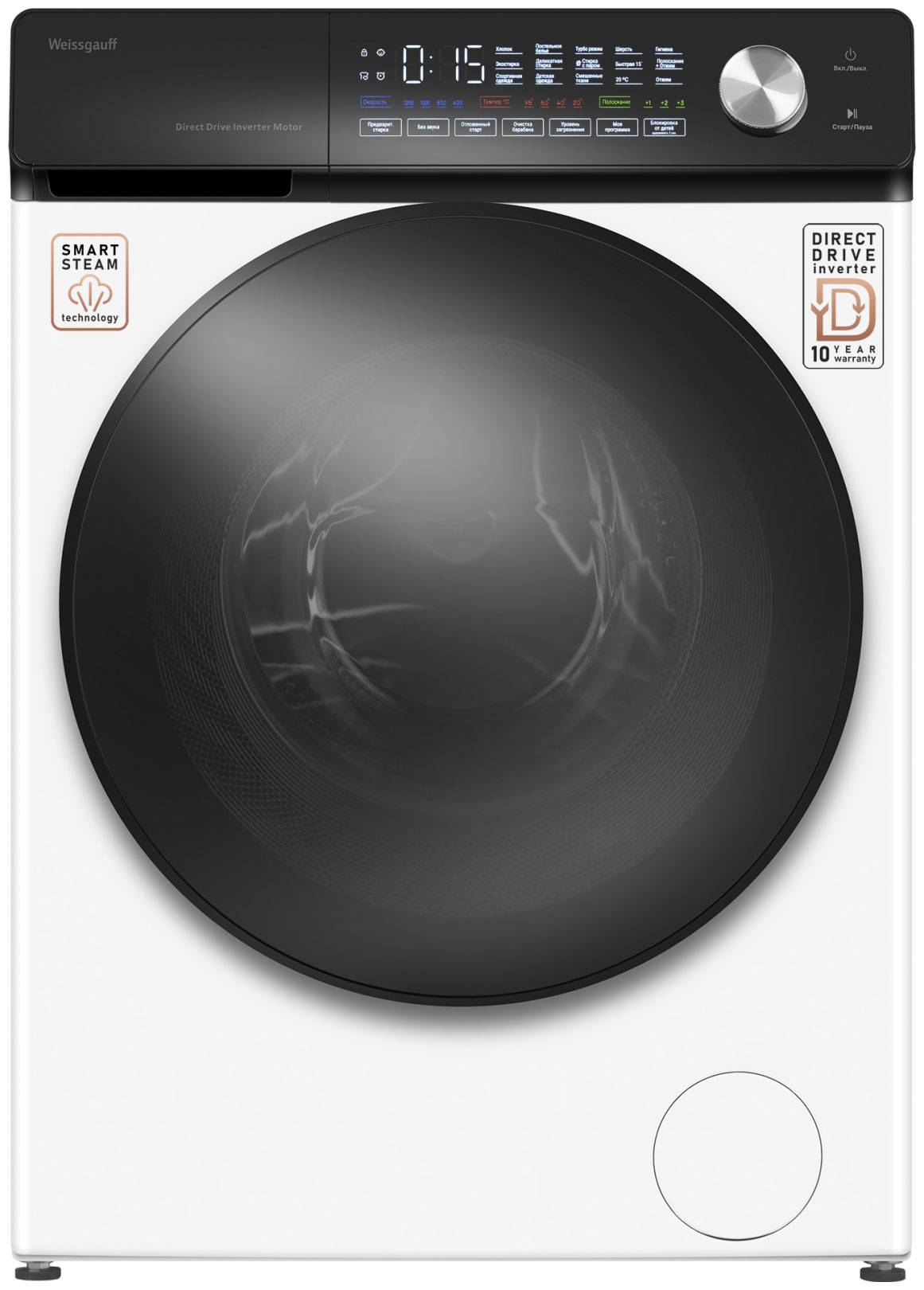 Изображение товара Стиральная машина Weissgauff WM 45127 Steam Direct Drive 7 кг A+++