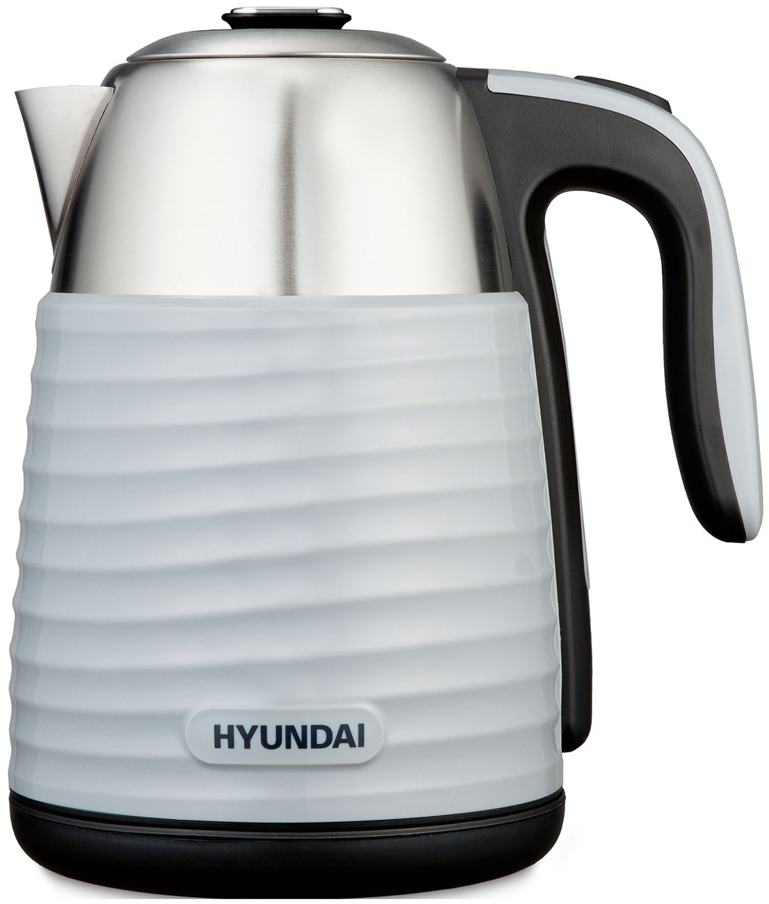 Изображение товара Чайник электрический Hyundai HYK-S4804 (1.7л., 2200Вт, серый/черный металл)