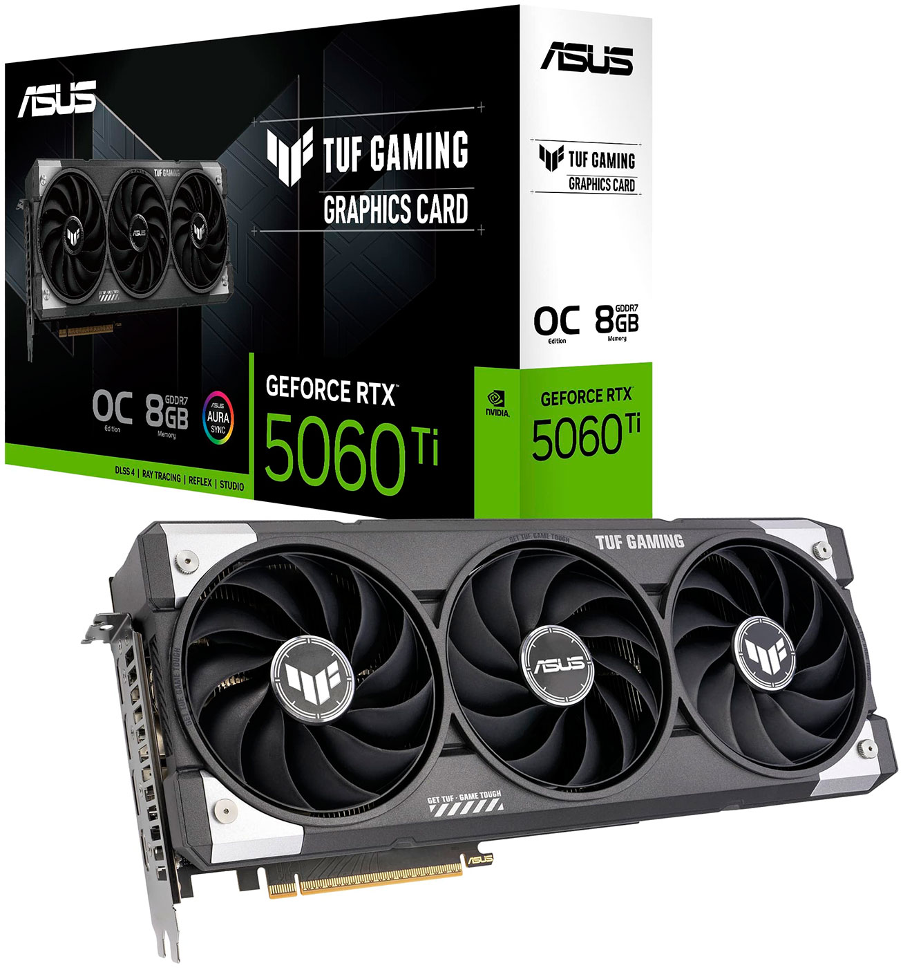 Изображение товара Видеокарта Asus GeForce RTX 5060 Ti TUF Gaming OC 8Gb (TUF-RTX5060TI-O8G-GAMING)