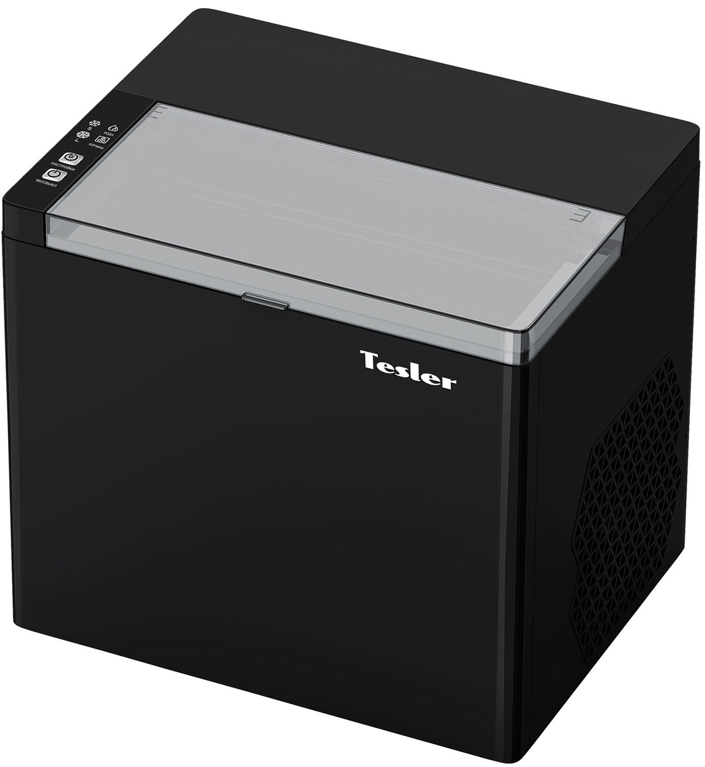 Изображение товара Портативный льдогенератор Tesler ICM-1202 Black с производством 12 кг льда в сутки
