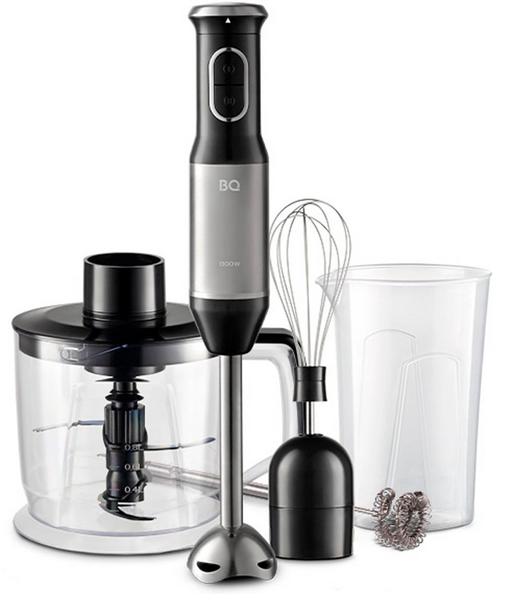 

Блендер ручной BQ (HB62PS) Стальной-черный, Серебристый/черный