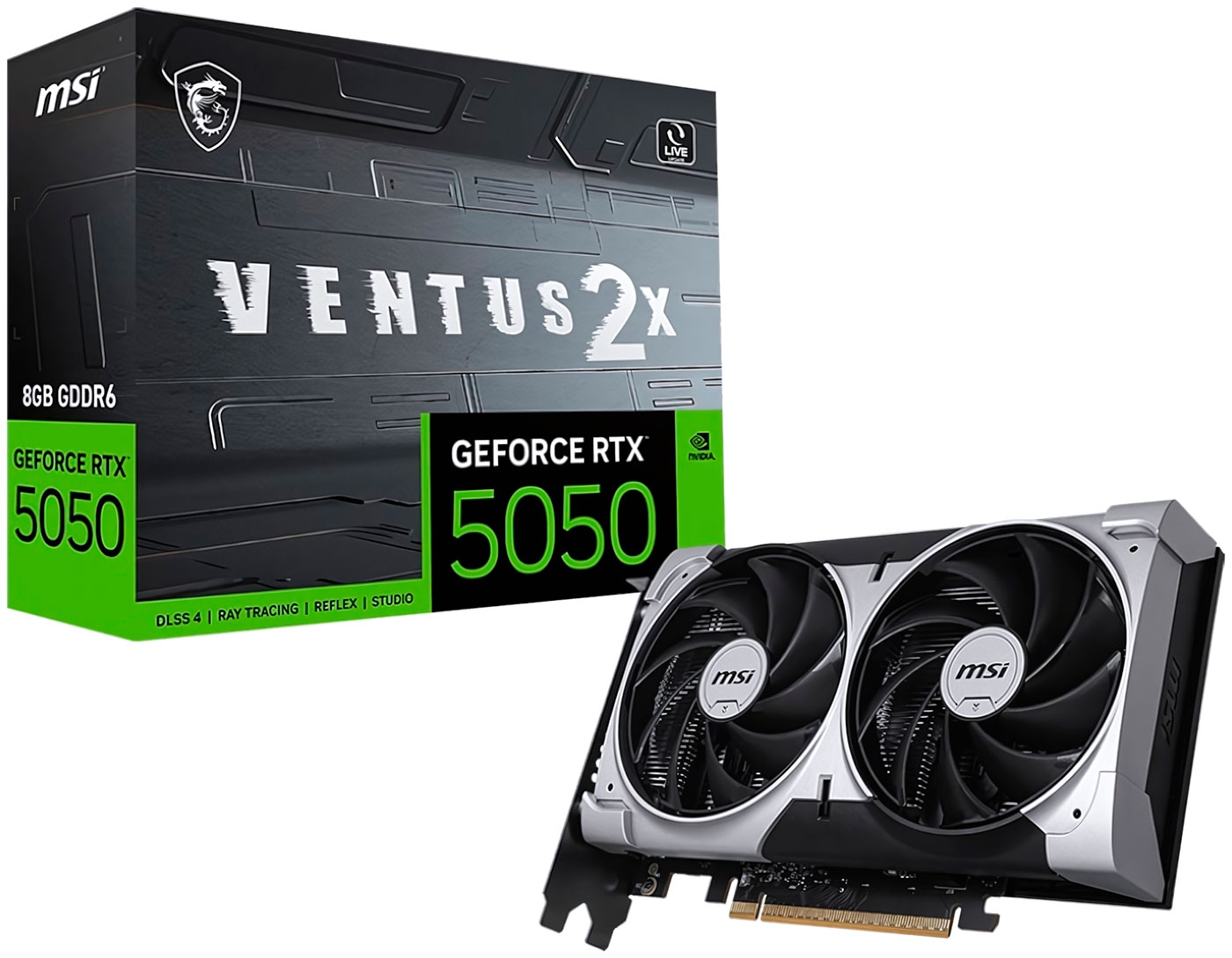 Изображение товара Видеокарта MSI GeForce RTX 5050 8G VENTUS 2X игровой графический адаптер
