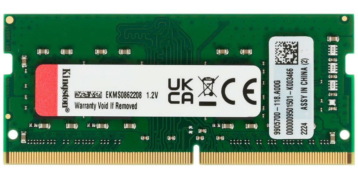 Изображение товара Оперативная память Kingston SODIMM DDR4 8GB 3200MHz (KVR32S22S8/8WP)